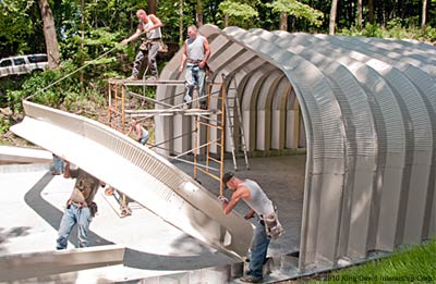 élever les arches en place